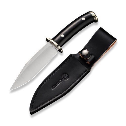 CIVIVI Teton Tickler Fixed Blade Knife Black G10 handle With Polished ...