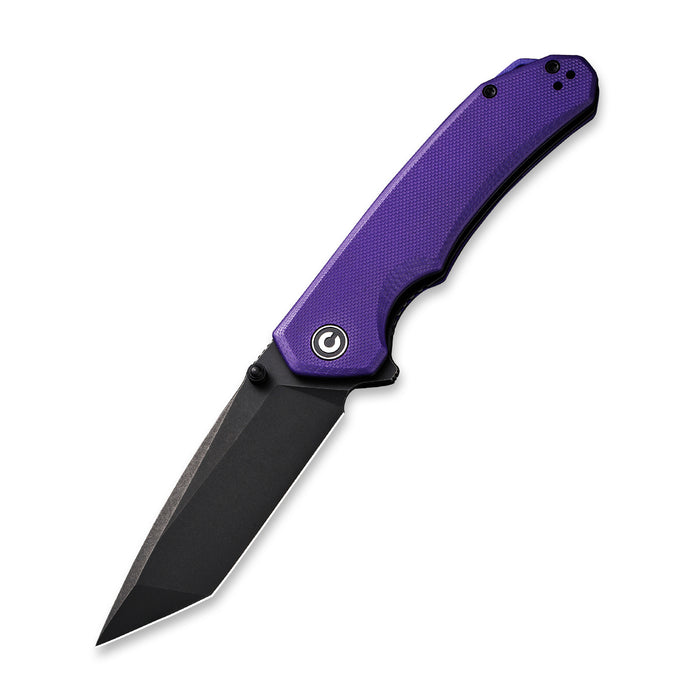 CIVIVI Brazen Flipper Knife Purple G10 Handle (3.46″ Black 