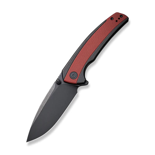 CIVIVI Teraxe Flipper Knife Black Steel Handle With Burgundy G10 Inlay ...