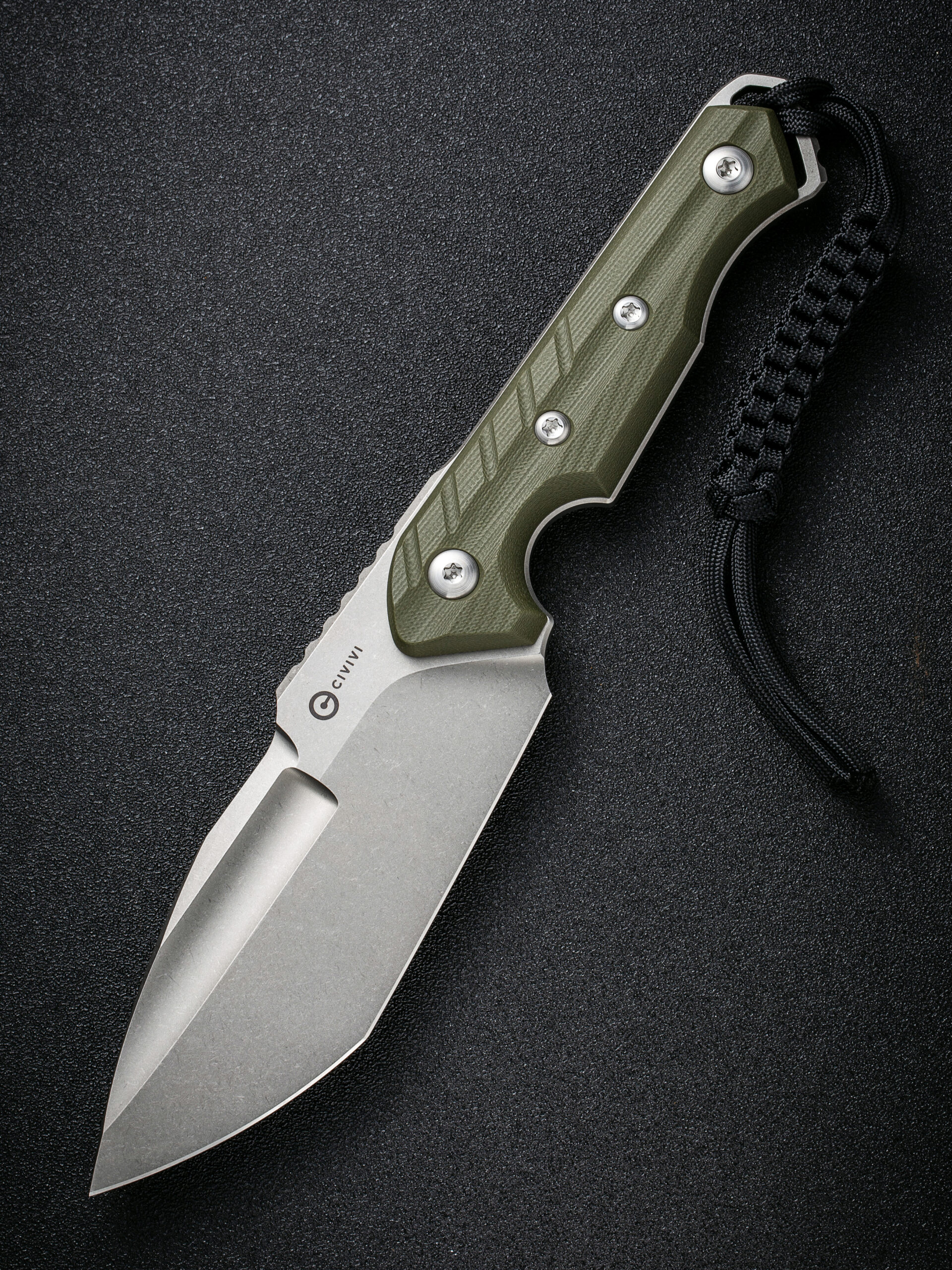 CIVIVI Maxwell Fixed Blade Knife OD Green G10 Handle (4.74